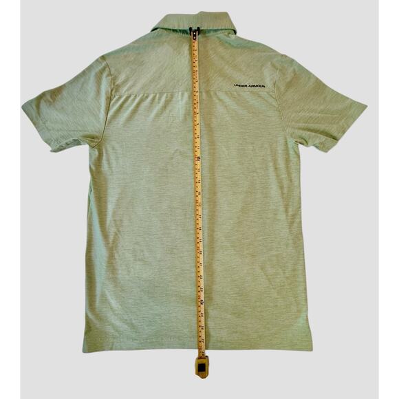 Under Armour Polo Men Small Polo Shirt Heat Gear Loose Fit Light Green Heather - Picture 14 of 16